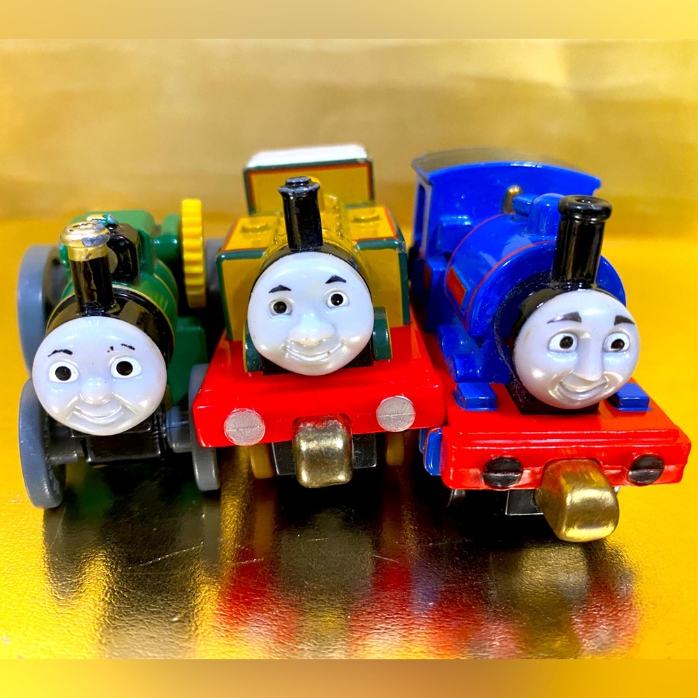 THOMAS AND FRIENDS DIE CAST VTG 2008 STEPNEY #55 & SIR HANDEL #3 & 2002 TREVOR